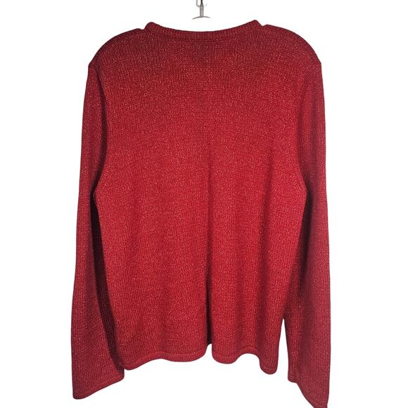 Northern Reflections Vintage Red Snowman Holiday Sweater Size L/XL - Picture 2 of 13